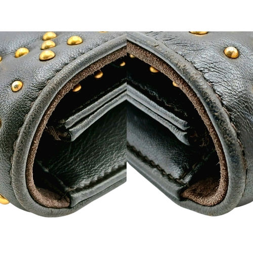 39 - A Christian Dior Lambskin Cannage Studded Large Dioraddict Flap Bag. Black lambskin leather exterior... 