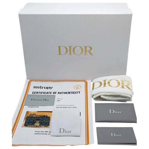 39 - A Christian Dior Lambskin Cannage Studded Large Dioraddict Flap Bag. Black lambskin leather exterior... 