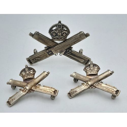 WW1 Silver Officers Machine Gun Corps Cap & Collars Badges. Maker ...