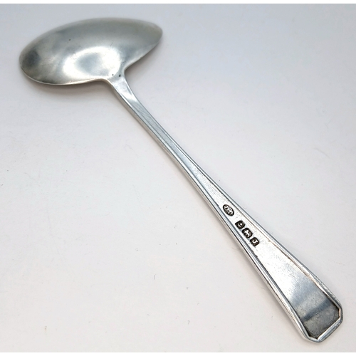 A 1933 Sterling Silver Sauce Ladle. Birmingham hallmarks. Makers mark ...