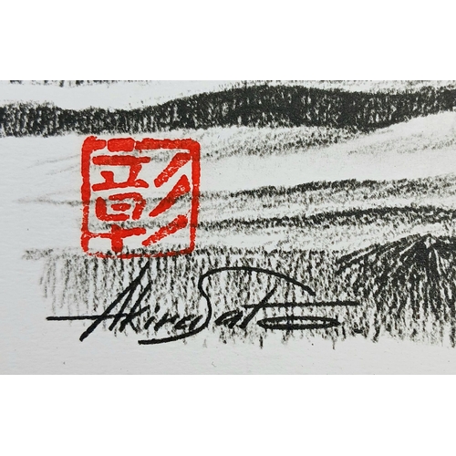 A Japanese Shikishi Art Board by Akira Sato (佐藤章). Depicting a sketch ...