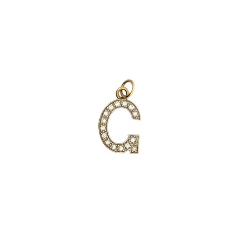 137 - Vintage 9ct Initial G Charm. Weighing 1.00g. Excellent condition.