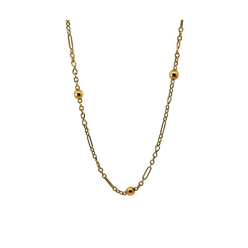 150 - Antique 15ct Ball Chain. Stamped 15ct to a tag. Weighing 7.50g. Good condition.