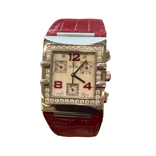 122 - Omega Constellation Quadra Reference 1847.73.71, quartz Omega Constellation Quadra with diamond set ... 