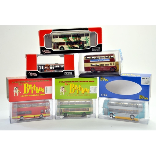 122 - Corgi and Britbus Diecast Bus group comprising various issues. Six Models. Appear Excellent with box... 