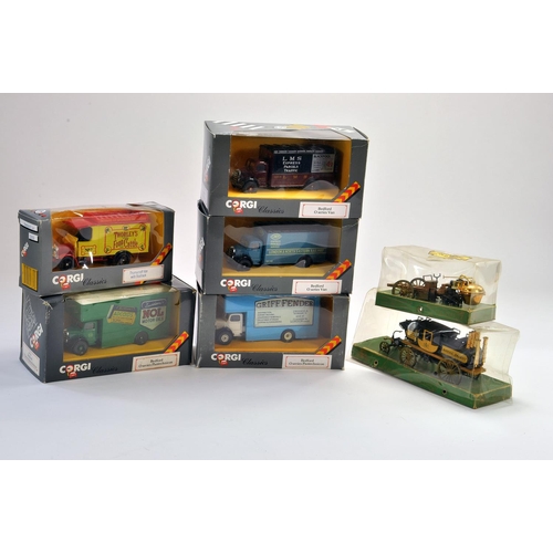 148 - A group of five Corgi Classics Bedford / Thorneycroft Commercials in various liveries plus two more ... 