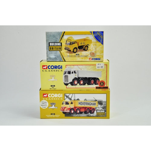 14 - Corgi diecast truck issues comprising 'Building Britain' series duo including Foden S21 Tipper in th... 