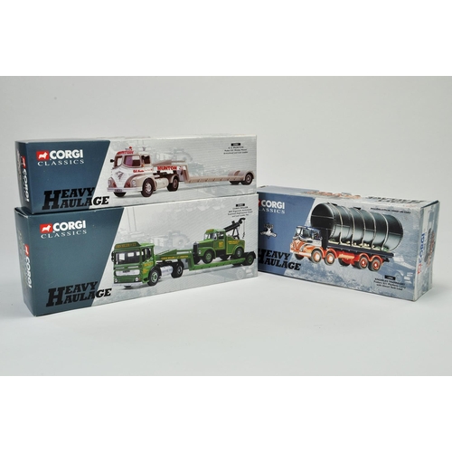 25 - Corgi diecast truck issues comprising 'Heavy Haulage' - Foden S21 with Tank loader in the livery of ... 