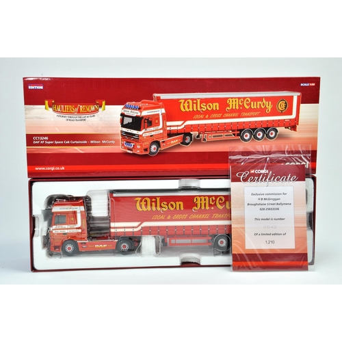 30 - Corgi Diecast Model Truck issue comprising No. CC13246 DAF XF Curtainside in the livery of Wilson Mc... 