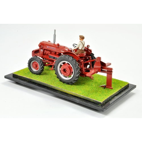 181 - Scratch Built 1/32 Model Farm Issue comprising bespoke International B450 4 Wheel Drive Tractor (wit... 