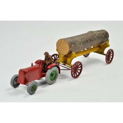 537 - Charbens Vintage Model Tractor Tree Wagon comprising Tractor, Log, Log Carrier and Driver Figure. So... 