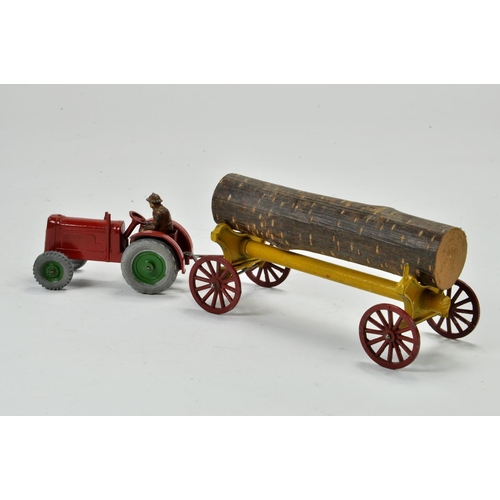 537 - Charbens Vintage Model Tractor Tree Wagon comprising Tractor, Log, Log Carrier and Driver Figure. So... 