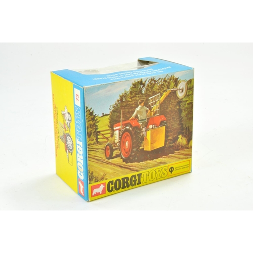 570 - Corgi Farm Issue comprising no.73 Massey Ferguson 165 Tractor with saw attachment. Appears generally... 