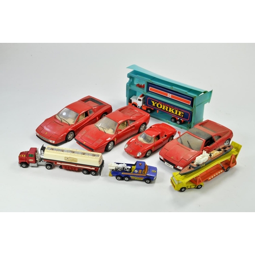 1173 - A misc. group of diecast comprising Burago 1/18 Ferrari issues plus Corgi / Matchbox and others. Wou... 