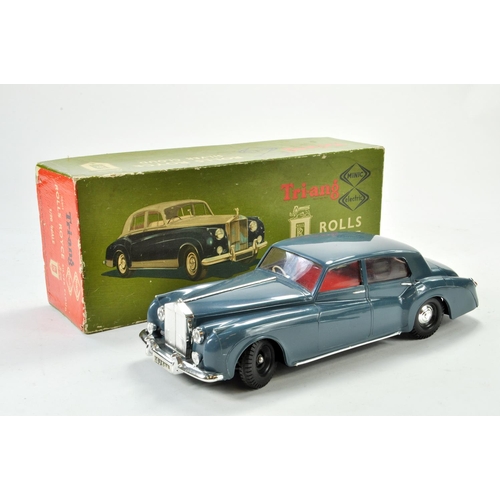 1211 - Triang Minic Large Electric Rolls Royce Silver Cloud. Missing battery cover, Hubcap and Emblem other... 