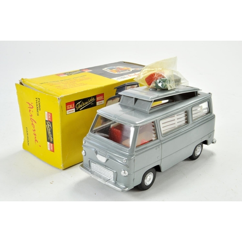 1218 - Telsalda Friction Driven Plastic Issue Ford Thames Campervan with Luggage. Generally very good to ex... 