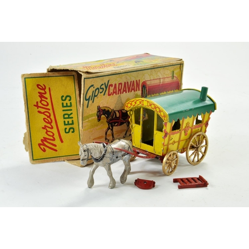 1281 - Morestone Gipsy Caravan Set comprising Caravan and Horse. Missing some components but generally good... 