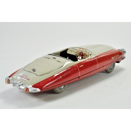 1194 - Mettoy large clockwork tinplate Monte Carlo Open Top Sport's Coupe. Lacks driver and windscreen othe... 