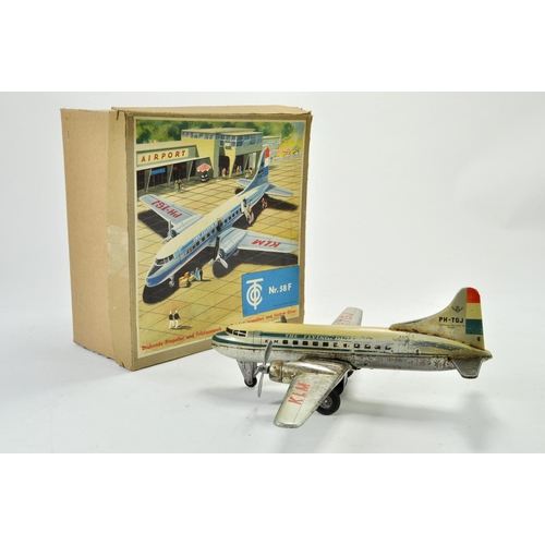 1210 - Tipp & Co (Germany) Friction Driven Tinplate Aircraft comprising No. 58F KLM Propeller Driven Model.... 