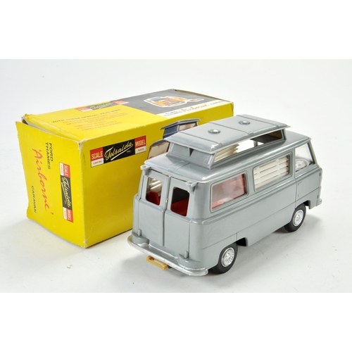 1218 - Telsalda Friction Driven Plastic Issue Ford Thames Campervan with Luggage. Generally very good to ex... 