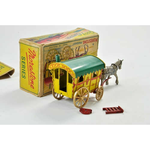 1281 - Morestone Gipsy Caravan Set comprising Caravan and Horse. Missing some components but generally good... 