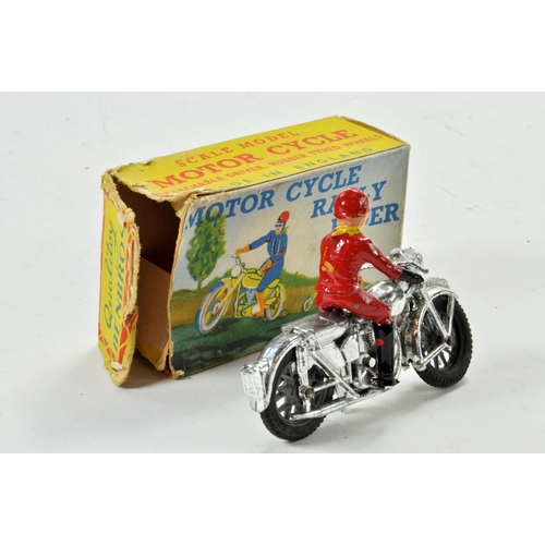 1302 - Benbros Motorcycle Rally Rider comprising chrome bike and red rider. Some minor wear hence good to v... 