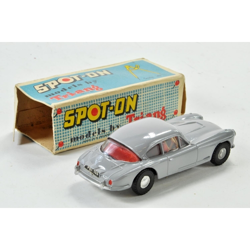 1314 - Spot-on No. 112 Jensen 541 with grey body, red interior, cream steering wheel and cast spun hubs. On... 