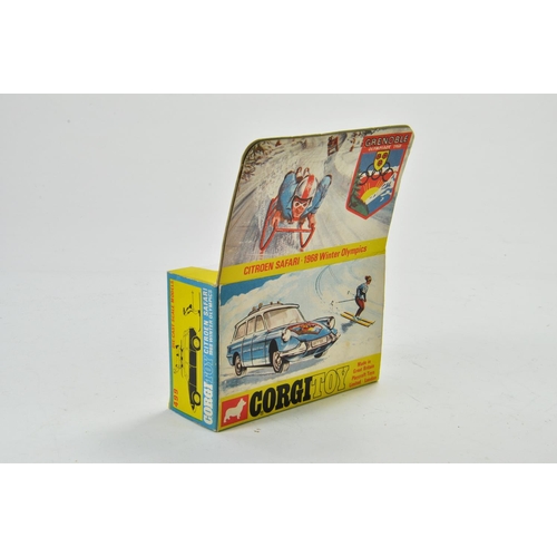 1316 - Corgi No. 499 Citroen Safari Grenoble 1968 Winter Olympics in white, blue, silver trim, spun hubs, r... 