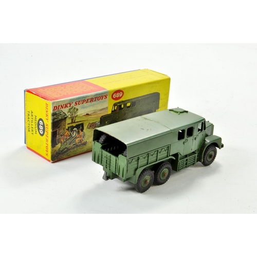 1334 - Dinky No. 689 Medium Artillery Tractor. Very Good to Excellent, some light wear in very good to exce... 