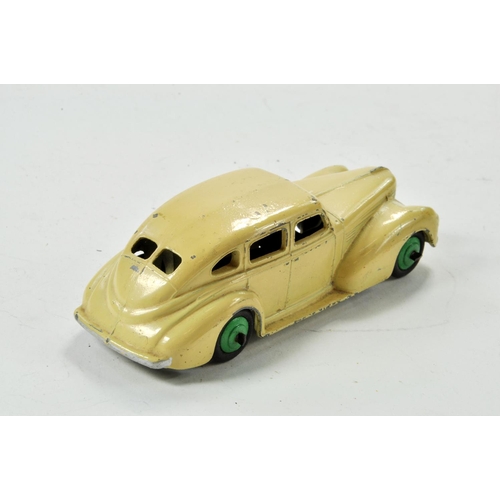 1342 - Dinky No. 39e Chrysler Royal Sedan with deep cream body and mid-green ridged hubs. Hard issue to fin... 