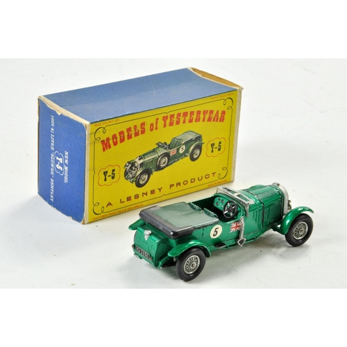 1355 - Matchbox Models of Yesteryear No. Y5 Bentley 4.5 Litre. Harder issue to find is in metallic green wi... 