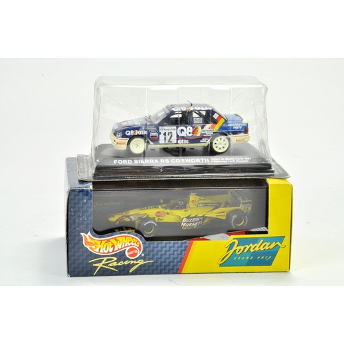 1159 - Duo of racing vehicles comprising of Ford Sierra RS Cosworth plus Hotwheels Damon Hill, Jordan 199.E... 