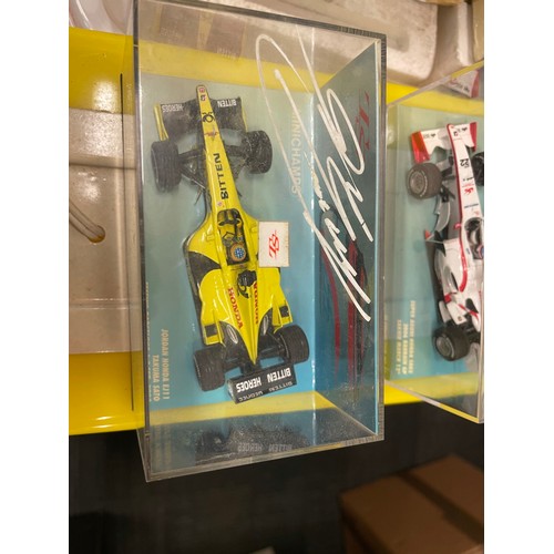 616 - Paul's Model Art/Minichamps 1/18 BAR Honda Takuma Sato racing car, plus 7 smaller 1/43 Limited Editi... 