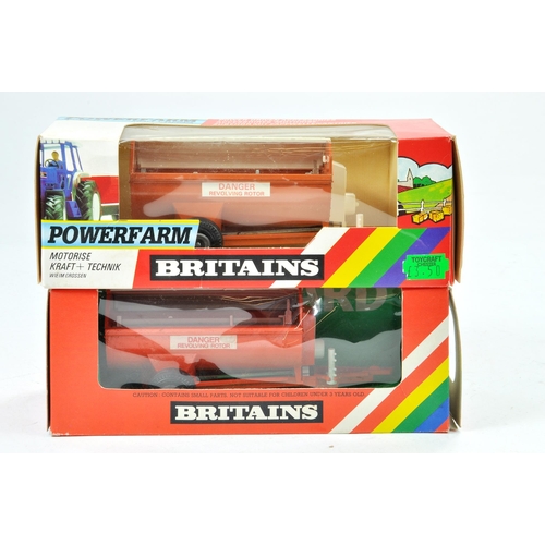 150 - Britains 1/32 Farm issues comprising duo of implements; Powerfarm spreader and non-powered version. ... 