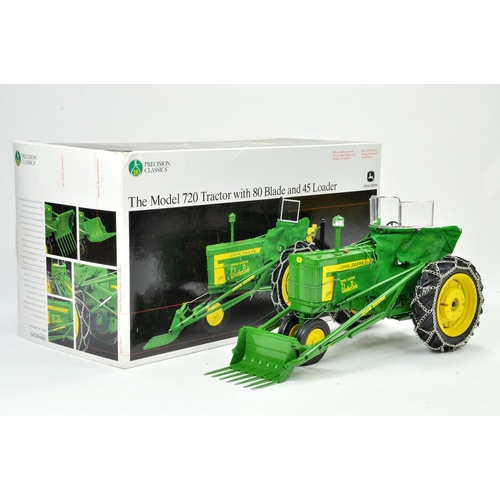 33 - Ertl Precision Series 1/16 John Deere 720 Tractor with 80 Blade and 45 Loader. Has been on display, ... 