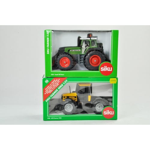 81 - Siku 1/32 Farm tractor duo comprising Fendt 930 Vario plus JCB Fastrac 2150. Excellent in boxes.