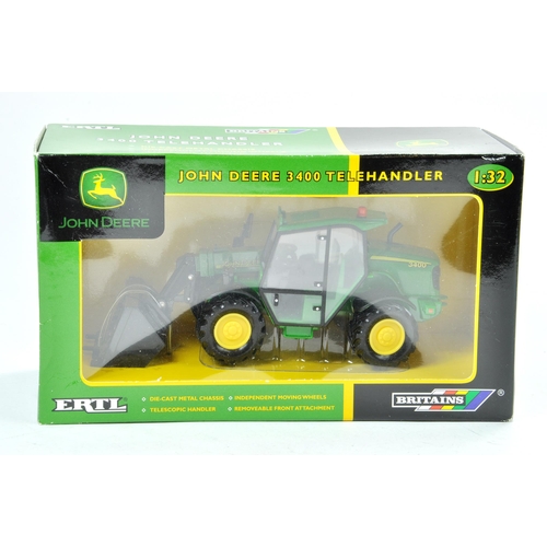 85 - Britains 1/32 Farm issue comprising John Deere 3400 Telehandler. Excellent, box has very minor stora... 