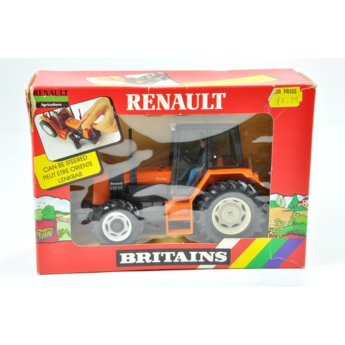 109 - Britains 1/32 Farm issue comprising Renault 145-14 tractor. Excellent, box has some notable storage ... 