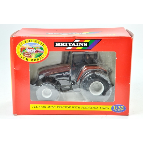 125 - Britains 1/32 Farm issue comprising Fiatagri M160 Tractor with Flotation Tyres. Excellent, box has s... 