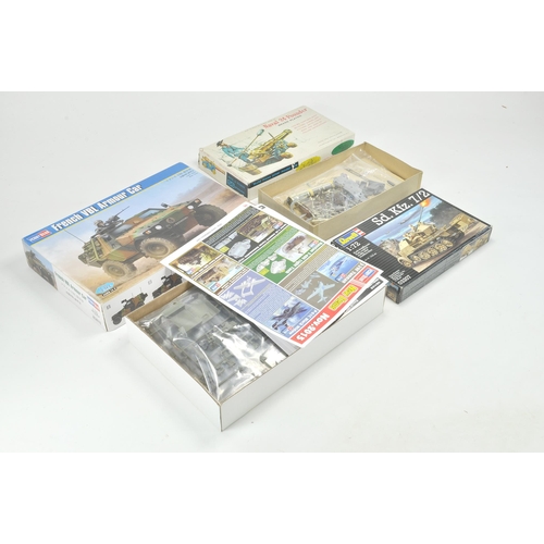 724 - Hobby Boss 1/35 Plastic Model Kit comprising French Armoured Car plus two others. Appear complete an... 