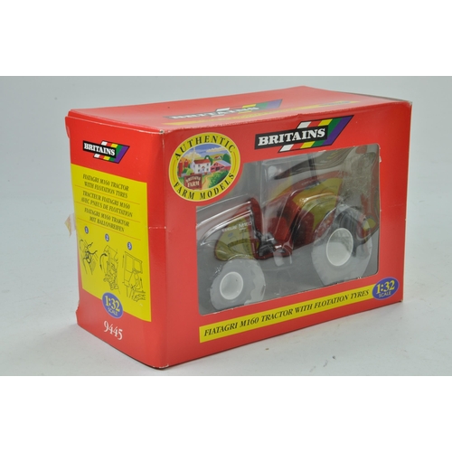 125 - Britains 1/32 Farm issue comprising Fiatagri M160 Tractor with Flotation Tyres. Excellent, box has s... 