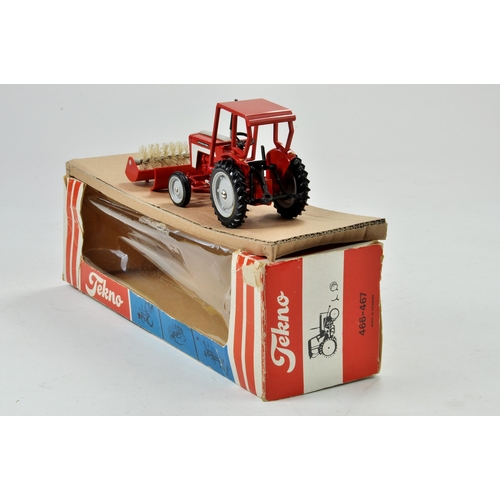 160 - Tekno International Tractor with Front Yard Brush. Scarce item is generally excellent, box has some ... 