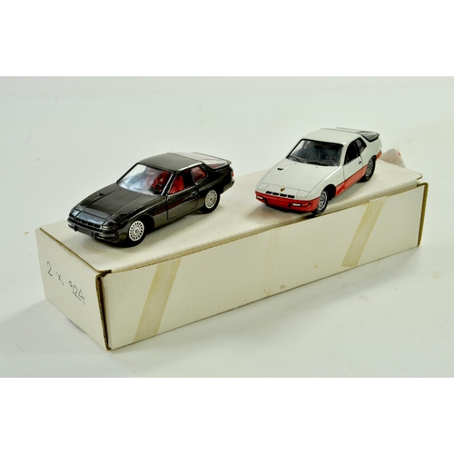 673 - Pair of Solido 1/43 Porsche 924's. Excellent.