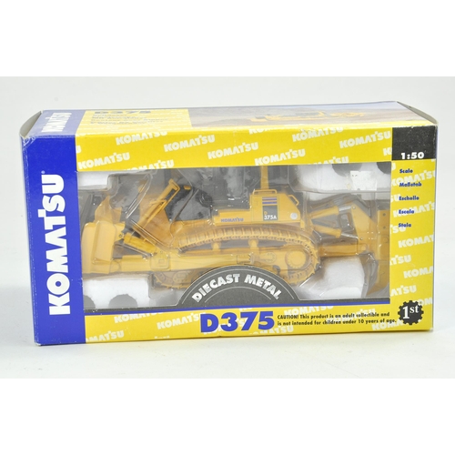 125 - First Gear 1/50 Construction issue comprising Komatsu D375 Crawler Dozer with Ripper. Generally exce... 