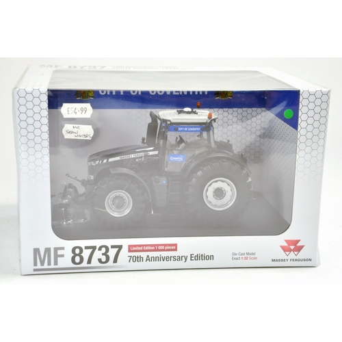 175 - Universal Hobbies 1/32 Farm issue comprising Massey Ferguson 8737 Black Edition - City of Coventry T... 