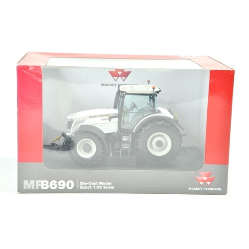 227 - Universal Hobbies 1/32 Farm issue comprising Massey Ferguson MF8690 White Edition Tractor. Excellent... 