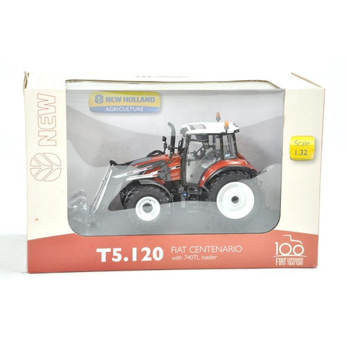 245 - Universal Hobbies 1/32 Farm issue comprising Fiat Centenario T5.120 Tractor with loader. Excellent, ... 