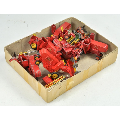 292 - A group of Corgi Massey Ferguson 780 Combine issues, plus Dinky Field Marshall, for spares and repai... 