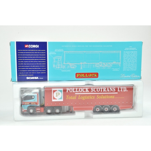 62 - Corgi 1/50 Diecast Truck issue comprising No. 76401 Scania Curtainside in the livery of Pollock. No ... 