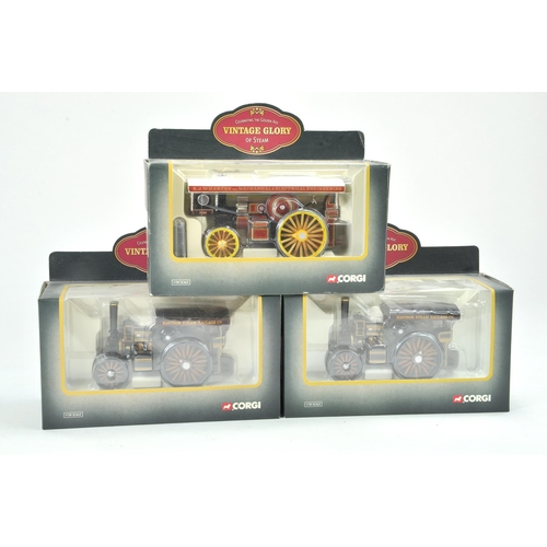 70 - Corgi 1/50 Diecast issue comprising Vintage Glory of Steam No. 80106 x 2 plus 80105 Engines. Appear ... 